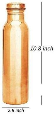 Pure Copper Water Bottle 32 oz Leak Proof Ayurvedic Design | Handmade Copper Vessel for Health & Wellness | Ideal for Yoga, Sports, Office & Daily Hydration