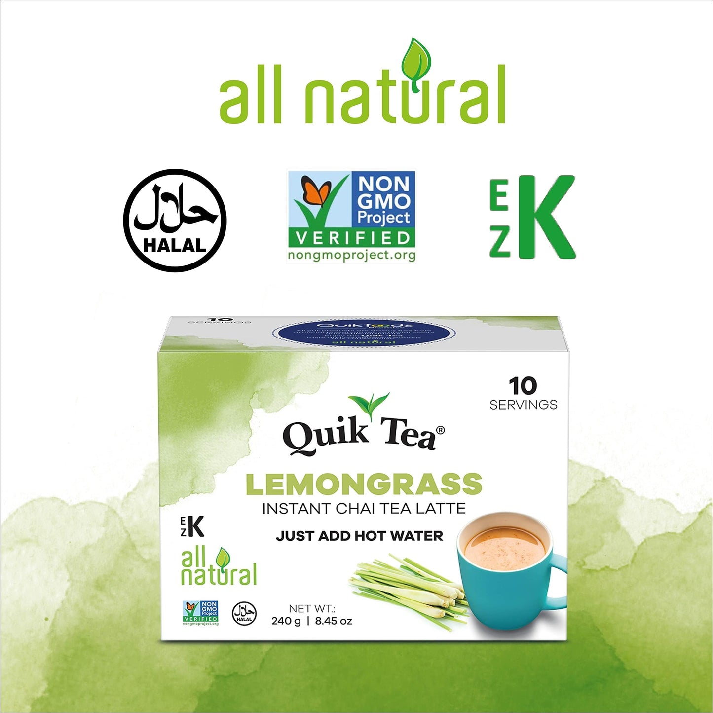Quick Tea Lemongrass chai 10 pouches - Food / Masala / Dal