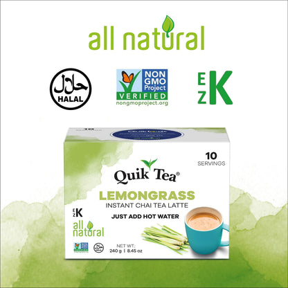 Quick Tea Lemongrass chai 10 pouches - Food / Masala / Dal