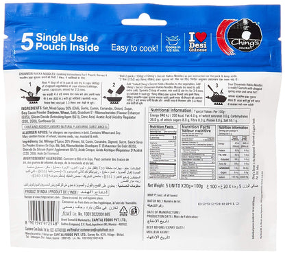 Ching's Secret Chowmein Haka Noodle Masala, 5 x 20 gm