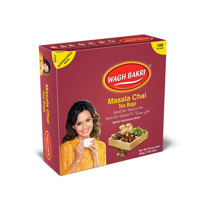 Wagh Bakri Masala Chai 100 teabags - Indian Tea