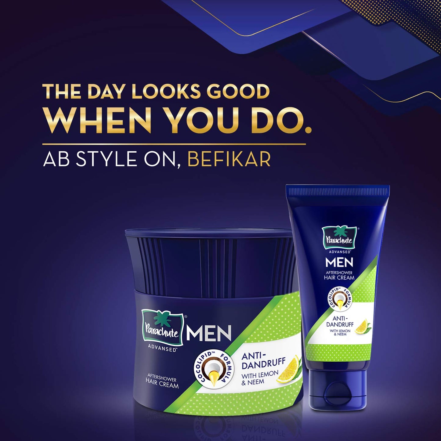 Parachute Advansed Hair Cream For Men, 100ml |Anti Dandruff |Hair Cream After Shower |Non Sticky Oil Replacement Hair Cream