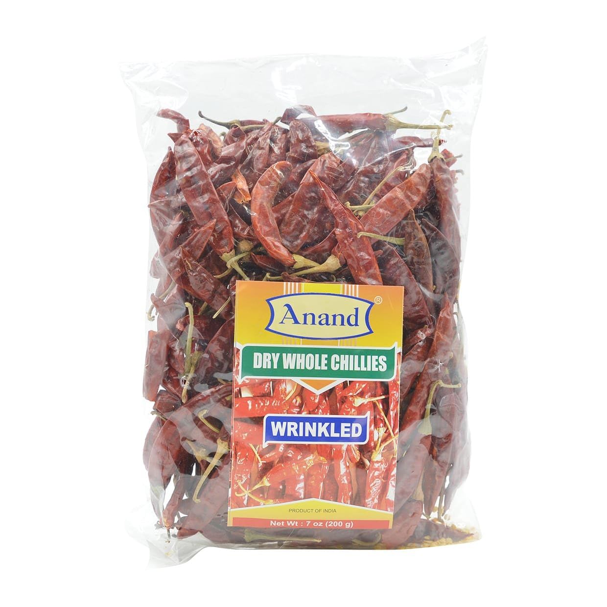 Anand -dry Whole Chillies Wrinkle 200 gms