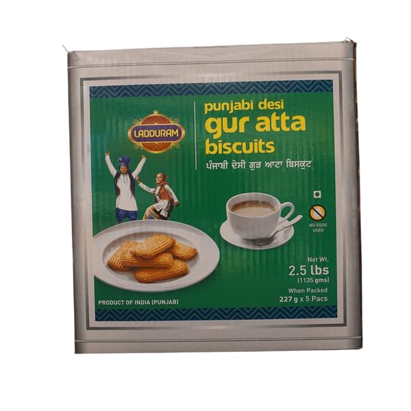 Ladduram, Punjabi Gur Atta Biscuits, 1135 Grams(gm)