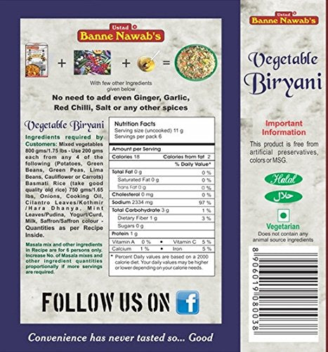 Banne Nawab's Vegetable Biryani 65 gms