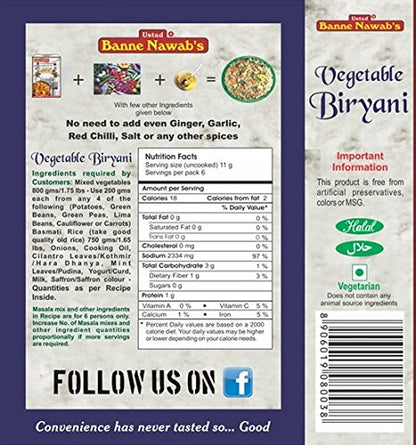 Banne Nawab's Vegetable Biryani 65 gms