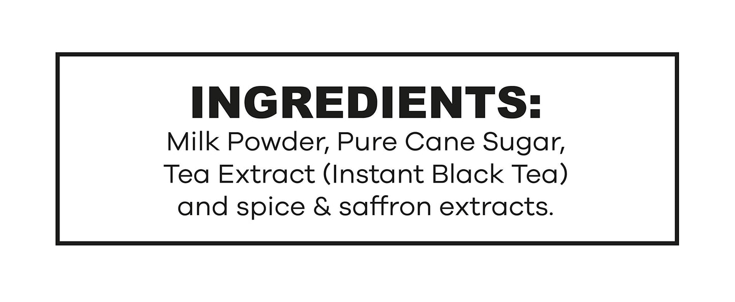 QuikTea, Chai Tea Latte 10 Boxes of 10 each, Saffron Masala, 100 Count - Indian Tea