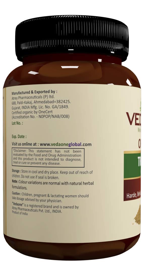 Vedaone Organic Triphala Caplet-60 Caplets