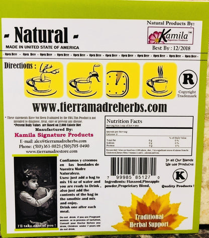TIERRA MADRE LINAZA PIA -Flax Seed Tea 2 Pack