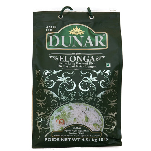 Dunar - Elonga Basmati Rice Premium 1121 Long Grain, 10 Lb