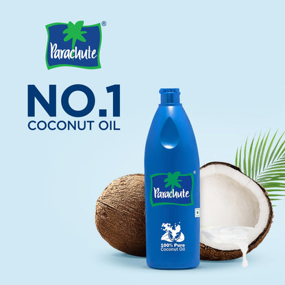 Parachute Coconut Oil 31 fl.oz. (917ml) - 100% Pure & Natural Hair Oil, Unrefined, Expeller Pressed, Cooking Oil