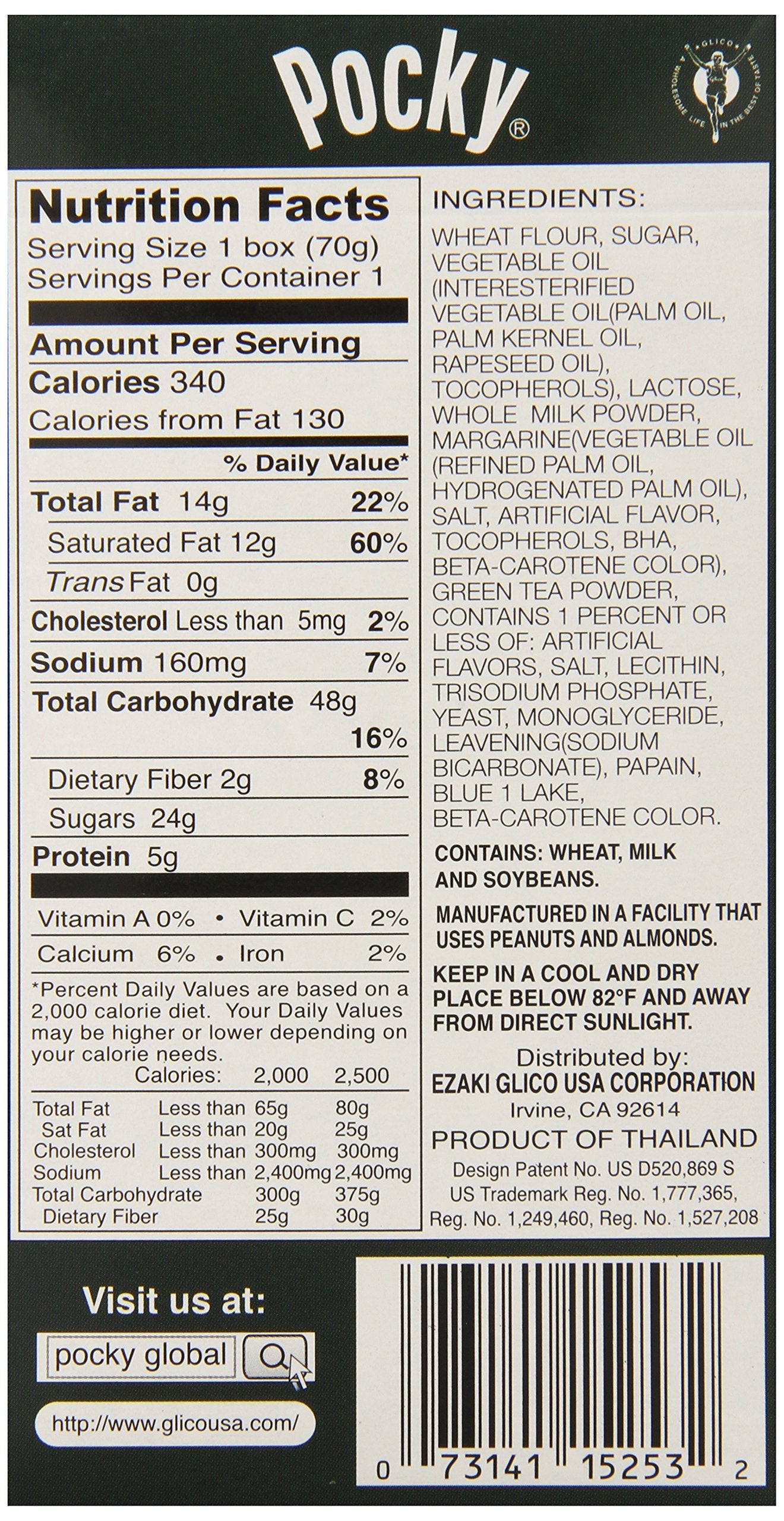Pocky Biscuit Stick, Matcha Green Tea, 2.47 Ounce (Pack of 10)