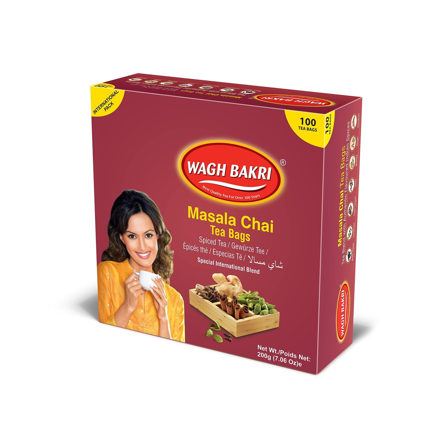Wagh Bakri Masala Chai 100 teabags - Indian Tea