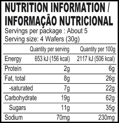Britannia Treat Choco Creame Wafers 5.29oz (150g) - Breakfast & Tea Time Snacks - Crunchy, Healthy and Delicious - Suitable for Vegetarians (Pack of 8)