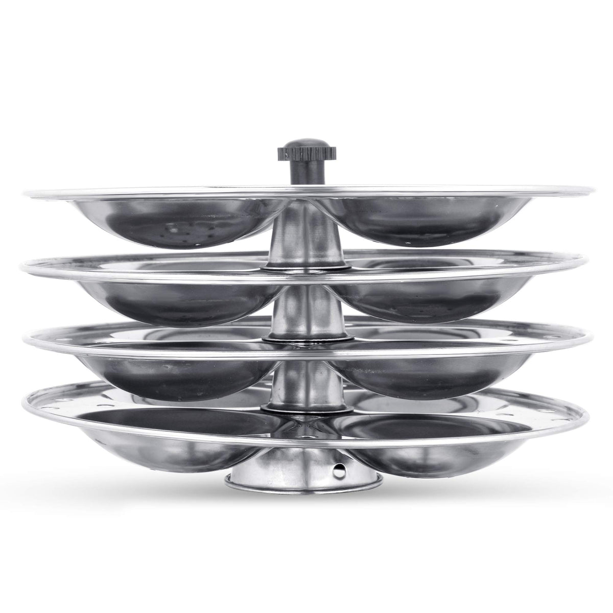 Vinod Professional Idli Stand 4 Tier Stand Makes up to 16 Idlis Easy Cleaning Stainless Steel Body - Suitable For Indian Cooking Food Grade Idli Plates For Cooker, Electric Pot, Insta Pot