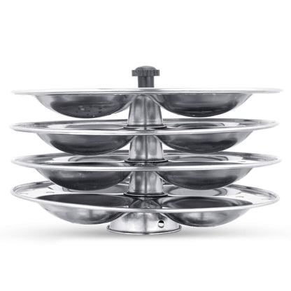 Vinod Professional Idli Stand 4 Tier Stand Makes up to 16 Idlis Easy Cleaning Stainless Steel Body - Suitable For Indian Cooking Food Grade Idli Plates For Cooker, Electric Pot, Insta Pot