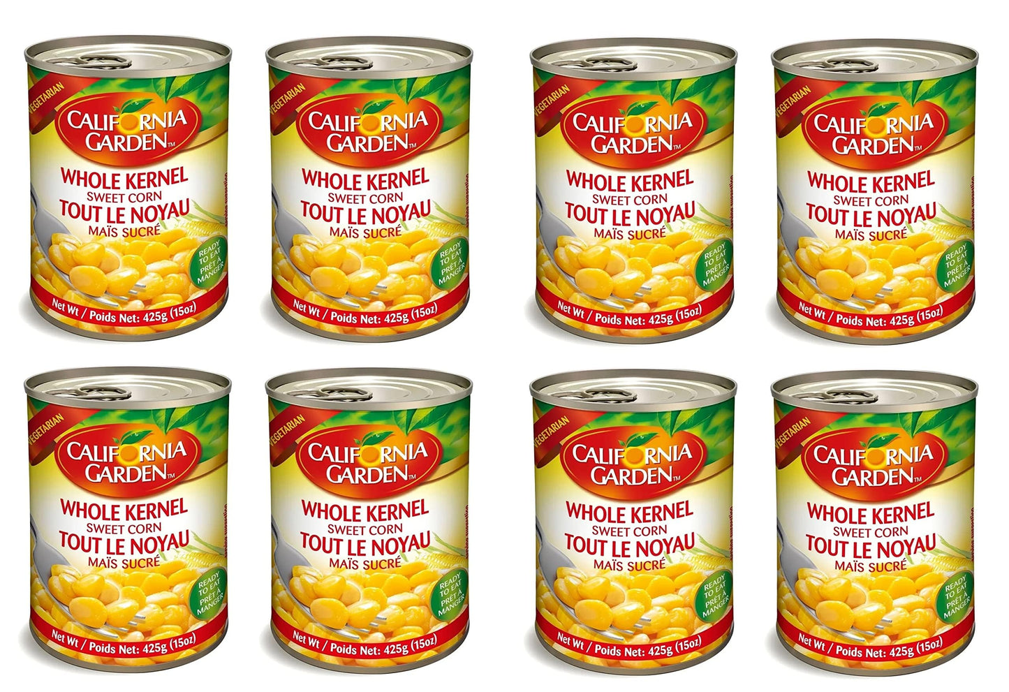 California Garden Whole Kernel Sweet Corn 8 Cans N.W. 15 oz each