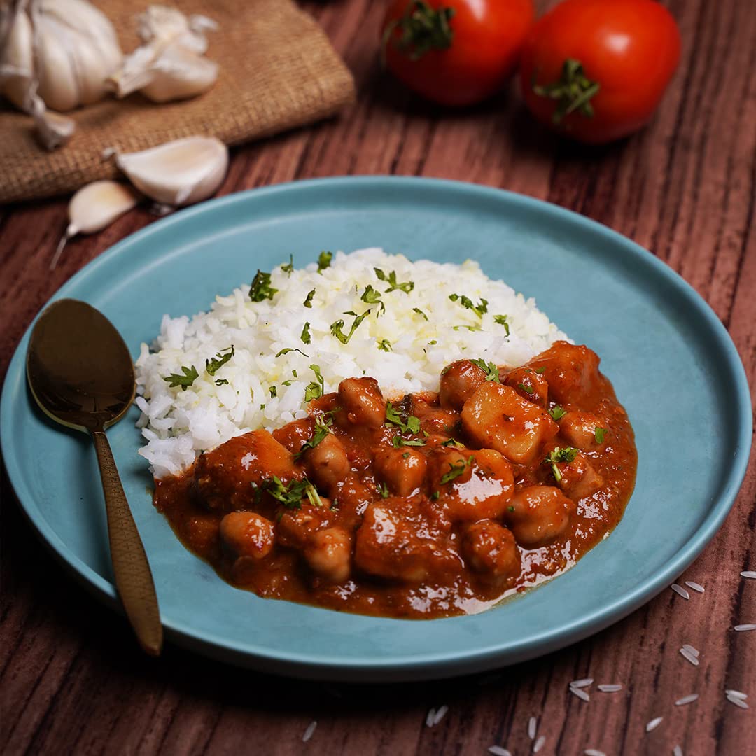 Ashoka Ready to Eat Indian Meals Since 1930, 100% Vegan Aloo Choley, All-Natural Traditionally Cooked Indian Food, Plant-Based Meals, Gluten-Free and with No Preservatives, 10 Ounce