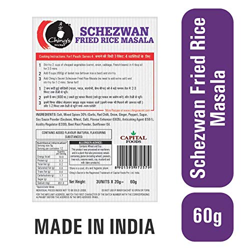 Ching's Secret Schezwan Fried Rice Masala Pouch, 60 g