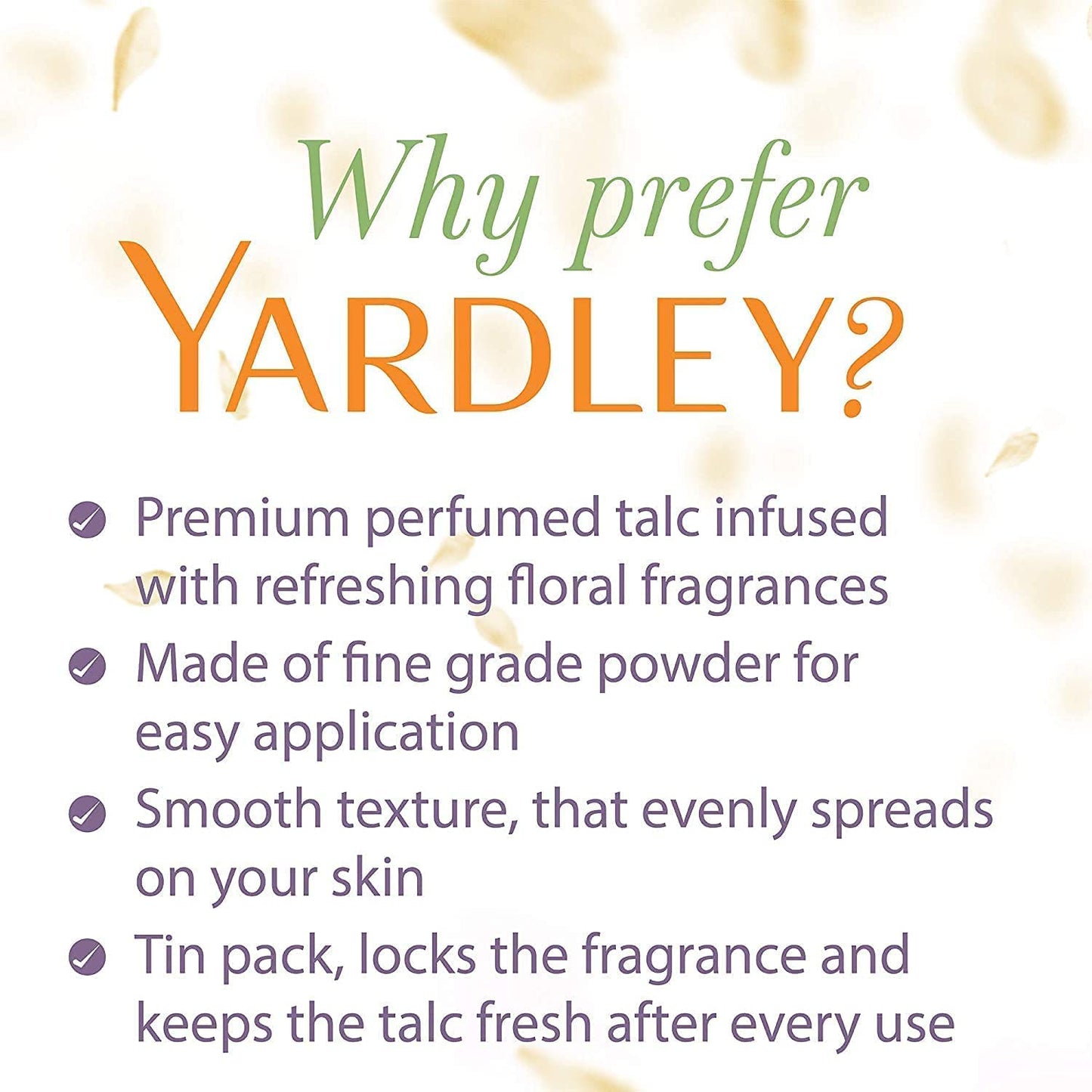 Yardley London Fresh Floral Fragrance Locked in a Fine & Silky Perfumed Talcum Powder (Yardley London Imperial Sandalwood, Pack of 3 250Gram) -...