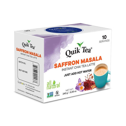 QuikTea Tea Latte Saffron Masala Chai, 33.8 Oz - Indian Tea