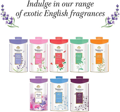 Yardley London Fresh Floral Fragrance Locked in a Fine & Silky Perfumed Talcum Powder (Yardley London Imperial Sandalwood, Pack of 3 250Gram) -...