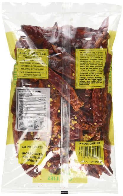 Swad Whole Round Chillies 3.5 Oz - Food / Masala / Dal
