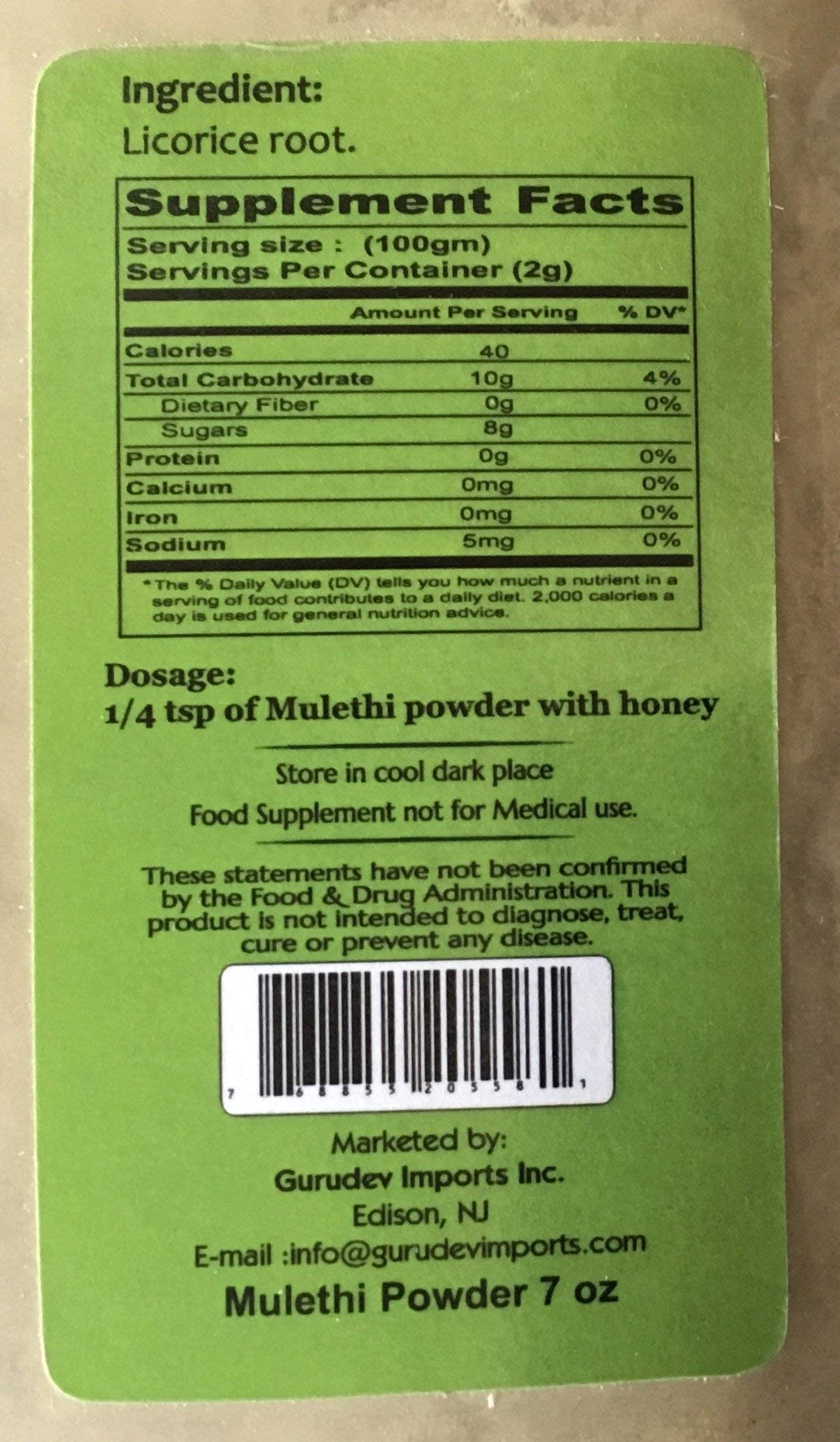 Vedic Secrets Mulethi (Licorice Root) Powder - 200g. - Ayurveda & Vitamins