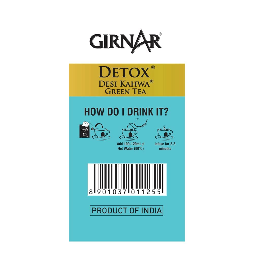 Girnar Food & Beverages Pvt. Ltd. Detox Green Tea - Desi Kahwa (36 Tea Bags) 90 gm