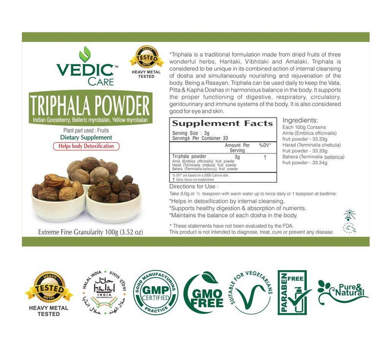 Vedic Triphala Powder 100gm