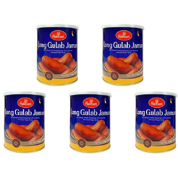 Pack Of 5 - Haldiram's Long Gulab Jamun - 1 kg