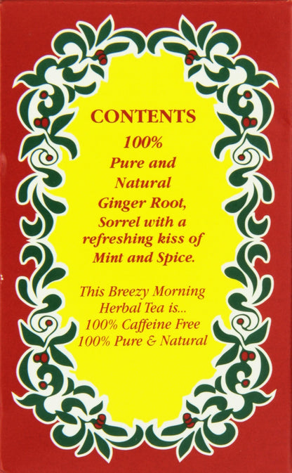 Breezy Morning Teas Jamaican Gingermint Tea Bags, 20 Count