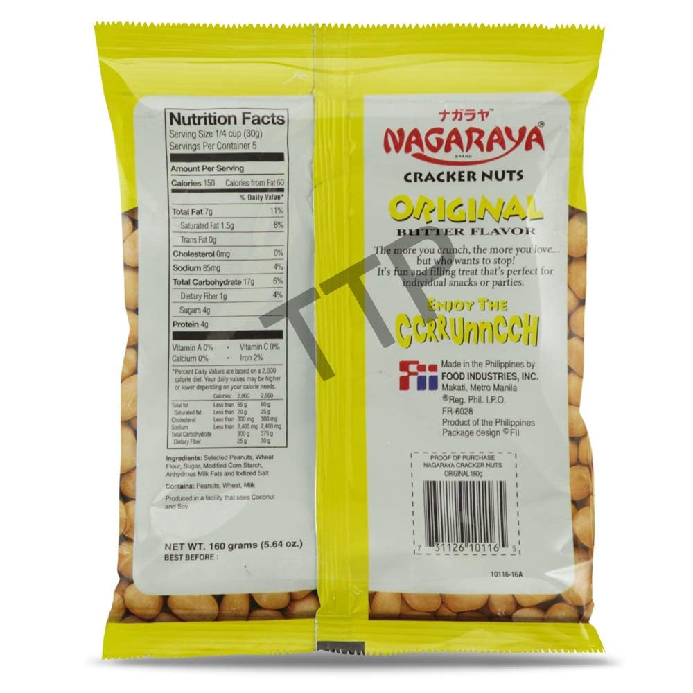 Nagaraya - Original Cracker Nuts, 160g (5.64oz), 8-pack