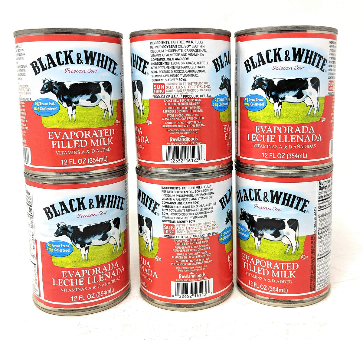 Black & White Evaporated Filled Milk 12fl.oz, 6 Pack