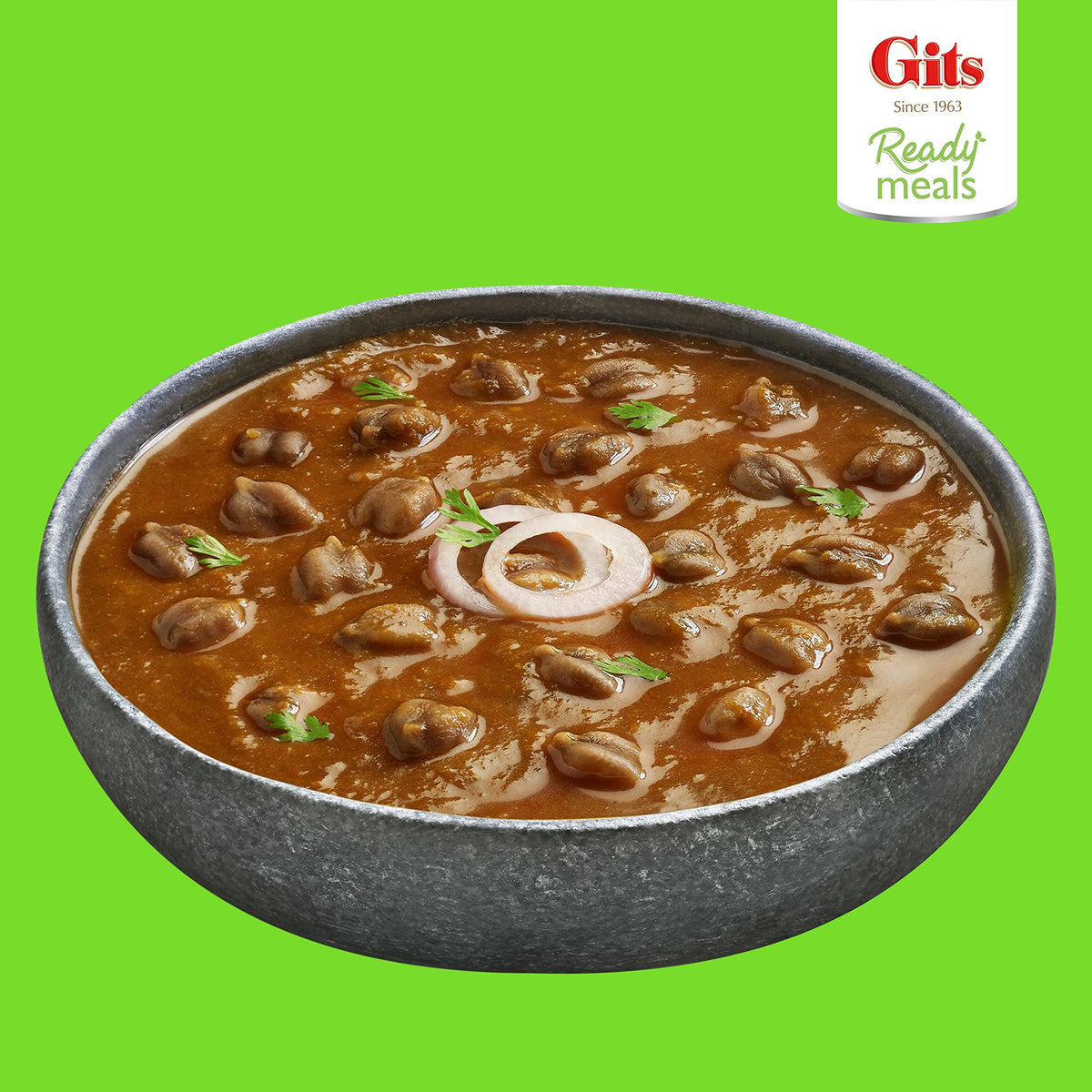 Punjabi Chole - Large Chickpeas cooked in a dark Onion & Tomato gravy with mild spices. Microwave for 1-2 mins. Ready to Eat Entre.