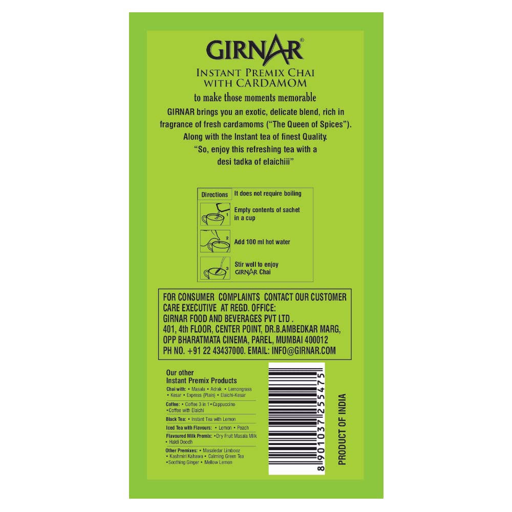 Girnar Instant Tea Premix with Cardamom 36 Sachets