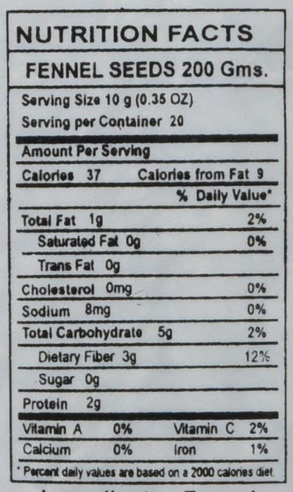 Swad Fennel Seeds 7 Oz - Food / Masala / Dal