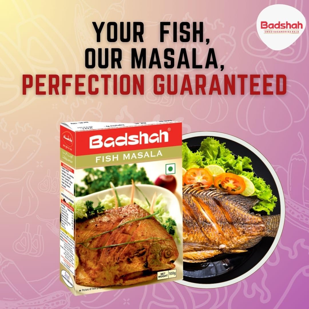 Badshah Masala, Fish, 3.5-Ounce Box (Pack of 12)