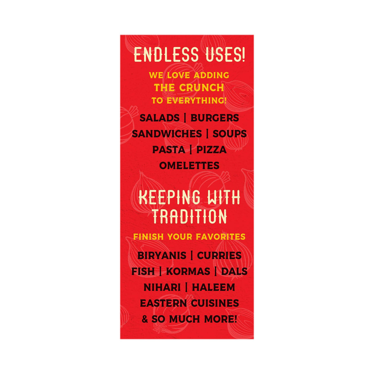 Deep Crispy Fried Onions - 100% Natural - 1.76 lb