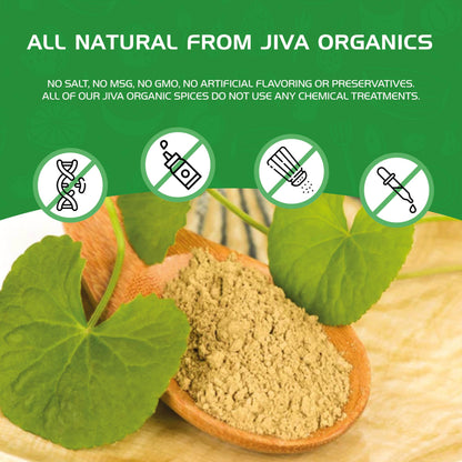 Jiva Organics Gotu Kola Powder (Centella Asiatica) 7 Ounce (200g) - Raw, Vegan, Non-GMO