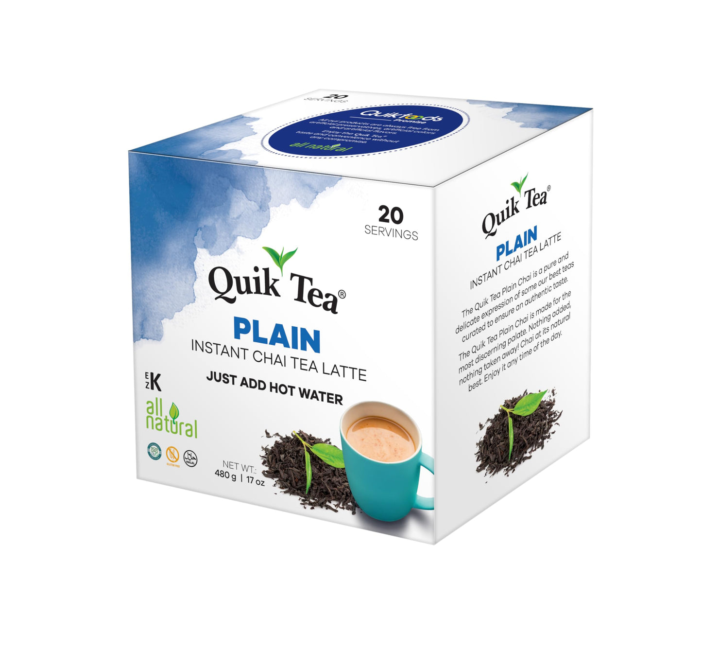 Quick Tea Plain Chai - 20 pouches - Food / Masala / Dal