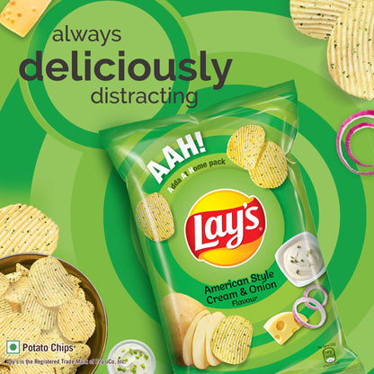 Lay's Lays American Style Cream & Onion Flavour, 52 Grams, India