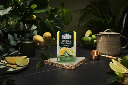 Ahmad Tea Lemon & Lime Twist Black Tea, 20-Count Boxes (Pack of 6)