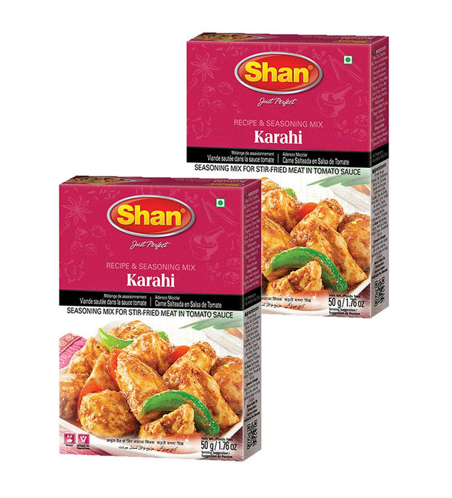 Shan - Karahi Seasoning Mix (50g) - Spice Packets for Karahi Masala (Pack of 2)