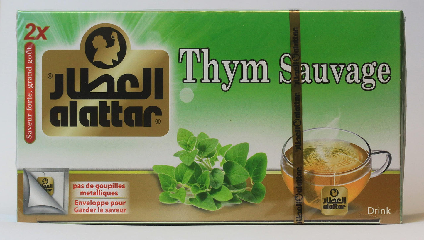 2 Boxes of Wild Thyme Herbal Tea Bags (20 Bags/Box) - Te de Tomillo Silvestre