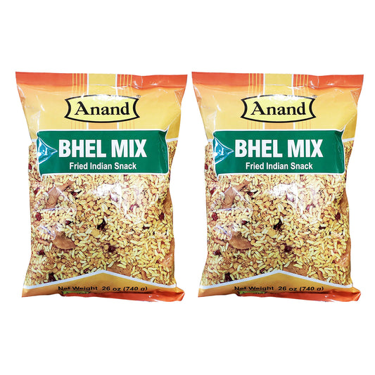 Anand Bhel Mix Fried Indian Namkeen Snack (2 Pack, Total of 52oz)