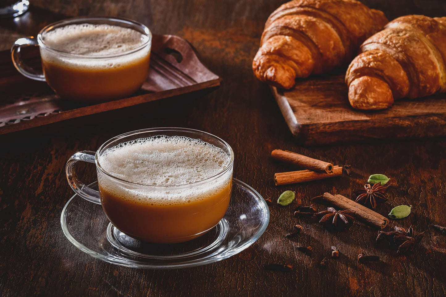 QuikTea Chai Tea Latte - Ginger Chai Tea Latte Pouches (Unsweetened), Ginger, 100 Count, Pack of 10 - Indian Tea