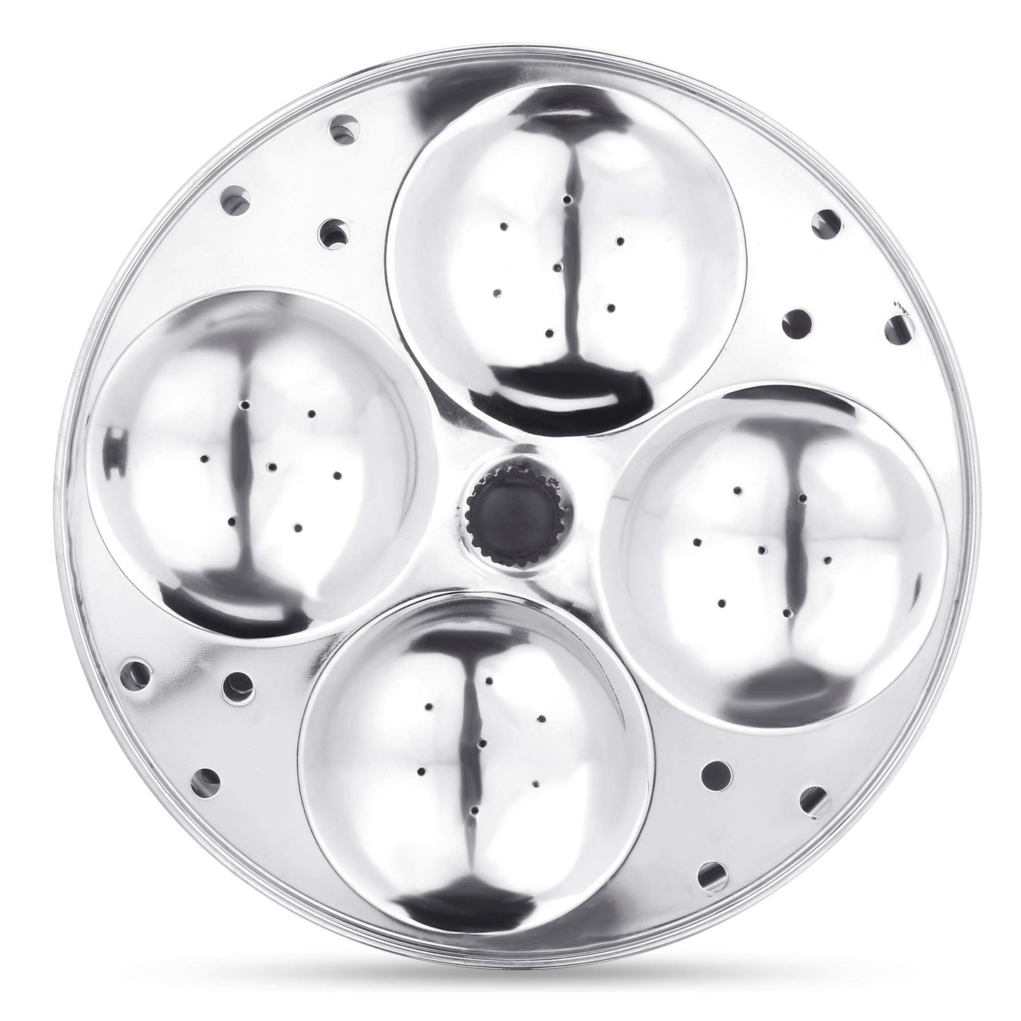 Vinod Professional Idli Stand 4 Tier Stand Makes up to 16 Idlis Easy Cleaning Stainless Steel Body - Suitable For Indian Cooking Food Grade Idli Plates For Cooker, Electric Pot, Insta Pot