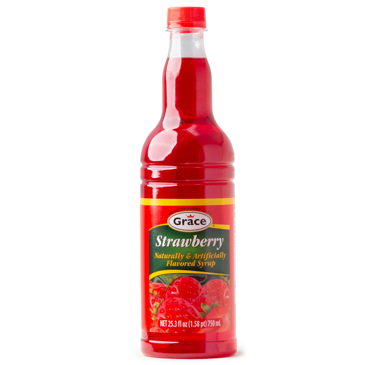 Grace Strawberry Flavored Syrup (2 Pack, Total of 50.6fl.oz)