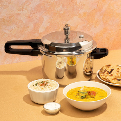Vinod St. Steel Pressure Cooker 3 Litres - Indian Cookware